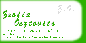 zsofia osztovits business card